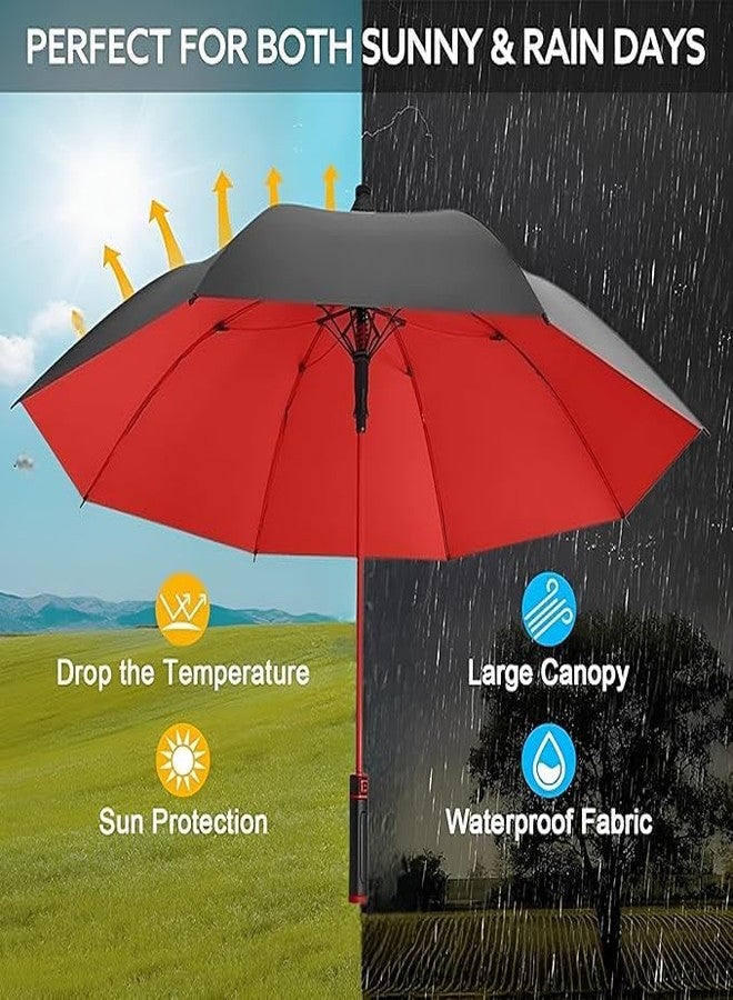 REMICH Auto Open Extra Large Golf Umbrella - Umbrella with Waterproof Telescopic Cover - Heavy Duty Blocking rain - wind & UV Rays from the Sun - High-Density Fabric Big Umbrella for Men & Women - Image 2